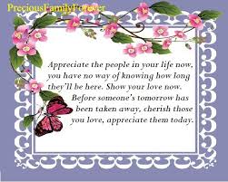 Precious Family Appreciate The People In Your Life Now