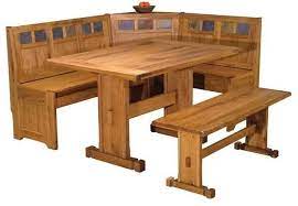 This rustic, austere decor feels wonderful in a white background. Rustic Oak Breakfast Nook 4 Piece Set Transitional Dining Sets By San Carlos Imports Llc Houzz