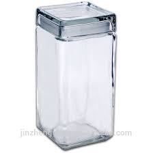 1 glass jar with metal lid spaghetti sauce and pickle jars work great. Stackable Square Glass Jars With Lids