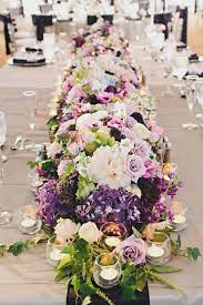 Buy breeze talk artificial flowers fuchsia roses 25pcs realistic fake roses w/stem for diy wedding bouquets centerpieces arrangements party baby shower home decorations (25pcs fuchsia): Fresh Floral Table Runners Make The Perfect Wedding Centerpieces Modwedding Wedding Table Centerpieces Wedding Centerpieces Table Flowers