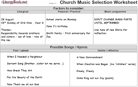 Live stream mass, please go to the home page and scroll down below the image carousel / slider. Liturgytools Net Church Service Music Selection Worksheet