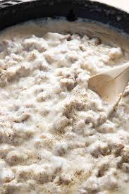 Image result for sausage gravy biscuits