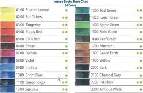 Derwent Inktense Blocks Color Chart Color Chart Is An