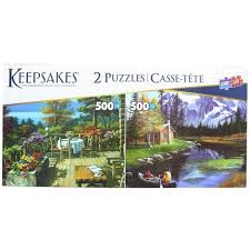 Made in the uk and europe, we work with artists to create puzzle images that make you smile. Keepsakes Set Of 2 Keepsakes 500 Piece Jigsaw Puzzles Mountain Cabins Target