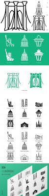 Landmarks Of The Usa Icon Set Icon Set Icon New York Statue
