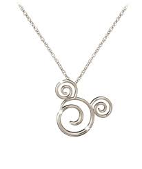 Gold Swirled Icon Mickey Mouse Necklace 14k Shopdisney Mickey Mouse Necklace 14 Karat Gold Mickey Mouse