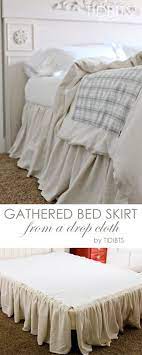 Make your bedroom cozy and modern. Diy Gathered Bed Skirt Drop Cloth Projects Diy Home Decor Diy