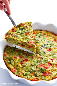 Gimme Some Oven Baked Frittata With Roasted Red Peppers Arugula And Pesto Stuffed Peppers Recipes Baked Frittata