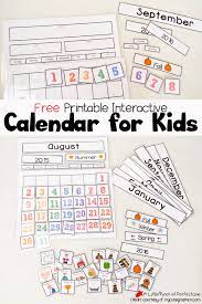 Then stick the opposite side of velcro on each calendar piece. Cute Free Printable Calendar For Home Of School With Kids Kids Calendar Preschool Calendar Homeschool Calendar
