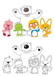 Pororo Coloring Sheet For Kids Coloring Pages For Kids On Coloring Forkids Com