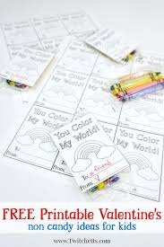 We made them into coloring cards so that your kids could have fun coloring them for all of their friends. Printable Valentine S Day Cards To Color You Color My World