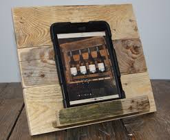 Pallet Wood Ipad Recipe Book Stand Natural Finish Recipe Book Stand Book Stands Wood Pallets