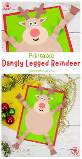 Dangly Legged Reindeer Christmas Reindeer Craft Christmas Cards Kids Christmas Crafts For Kids