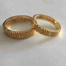 Truly Unique Fingerprint Etched Couple Bands