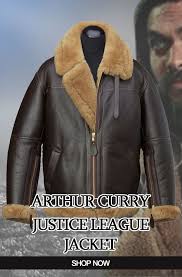 Jason Momoa Justice League Arthur Curry Shearling Leather Jacket Jackets Dc Jackets Fur Collar Leather Jacket