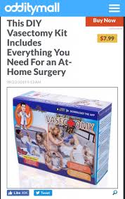 A vasectomy test kit for men is a simple method to test the success of a vasectomy in the privacy of your home. Home Vasectomy Kit Prank Box