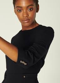 Simone Black Fit & Flare Dress