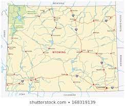 Driving Map Of Wyoming Wyoming Map Images, Stock Photos & Vectors | Shutterstock
