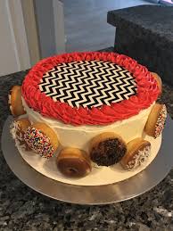 A pretty pink and gold birthday cake with delicate sugar ruffles and edible lace, topped with a glittery 16 topper. Twin Peaks Cake Twin Peaks Theme Twin Peaks Cake Templates