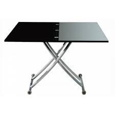 Table basse relevable, scandinave, baroque, ou design : Table Basse Relevable A Rallonge Noir Laque Ella Tables Relevables Pas Cher