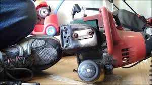 When you turn the muffler over, you will see the spark arrestor. Solved Why Wont My Homelite String Trimmer Start It Has Fixya