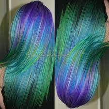 Regina Year 7 Hair Color During School Reflecting Her Admiration Of The Beauty Of The Amazonian Rainforest In 2020 Hair Blue Green Hair Green Hair