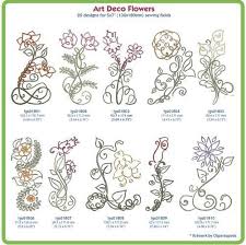 Flowers flower images big flowers illustration pattern art digital borders design textile prints art embroidery designs. Art Deco Flowers By Lindee Goodall Lindeeg Embroidery Echidna Sewing