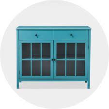 Conway blue two tone solid wood 4 drawer extra long sideboard buffet. Sideboards Buffet Tables Target