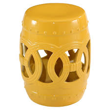 The daphne ceramic garden stool is designed with a perfectly flat top so it will also double as a side table. Yellow Abbyson Living Indoor Outdoor Ceramic Garden Stool Decorative Side Table Outdoor Decor Patio Lawn Garden Guardebem Com