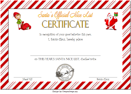 With our free certificate maker, you can create a custom award certificate template online in under 2 minutes. 11 Santa S Nice List Certificate Template Free Printables