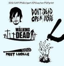 Walking Dead Svg Dxf Clipart Vector Walking Dead Logo Lucille Walking Dead Fan Art Silhouette Cameo Projects Silhouette Design