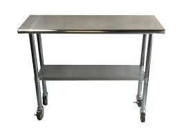 Stainless steel commercial kitchen prep & work table. Amazon Com Work Prep Table 24 X 36 With Casters Wheels Stainless Steel Industrial Scientific