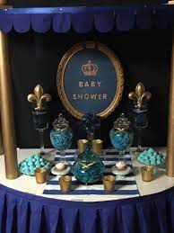 Baby Shower Little Prince Navy Blue And Gold Perfect Colour For Boys Party Or Baby Shower Boy Baby Shower Themes Prince Baby Shower Baby Shower Themes