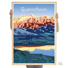 Queenstown Limited Edition Art Print Nicholas Girling City Modern Printspace City Prints Limited Edition Art Print Poster Prints