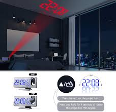Cassettiere per camera da letto con unghiatura colorata montana. Orologi A Proiezione Camera Da Letto 4 Livelli Di Luminosita 2 Sveglie Sveglia Digitale Da Comodino A Led Con Funzione Radio Fm 12 24 Ore Termometro Interno Vitor Sveglia Con Proiettore Porta Di Ricarica