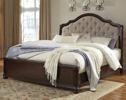 Moluxy Queen Bed With Upholstered Sleigh Headboard By Signature Design By Ashley Furniture Upholstered Sleigh Bed Furniture King Bedroom Sets