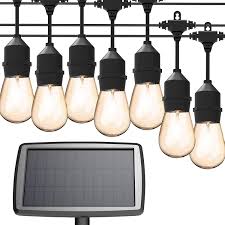 Solar String Lights Magicpro 15 Led Light Bulbs Solar String Light Waterproof Heavy Duty Outdoor Solar Lights 44 Ft For Garden Yard Deck Warm White Amazon Com