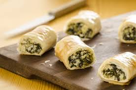 spinach phyllo roll ups made over