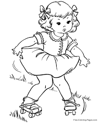 Color wonder mess free prehistoric pals dinosaur coloring pages & markers $ 9.99. Summer Coloring Book Pages Rollerskates 05