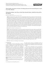 The air quality index is not a tool for checking compliance with air quality standards and cannot be used for this purpose. Pdf Water Quality Assessment Of Former Tin Mining Lakes For Recreational Purposes In Ipoh City Perak Malaysia