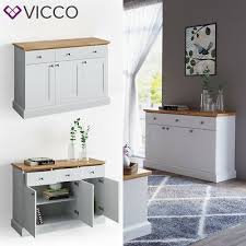 Details Zu Vicco Sideboard Cambridge Kommode Schrank Weiss Eiche Landhaus Anrichte Highboard In 2020 Mit Bildern Weisse Eiche Highboard Haus