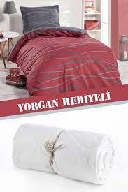 Tek kişilik nevresim takımı modelleri, en ucuz fiyat ve uygun ödeme seçenekleri ile sizi bekliyor. Yorgan Hediyeli Nevresim Seti Tek Kisilik Verda Bordo Modaayse