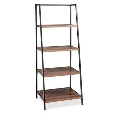 60 4 Shelf Loring Trestle Bookshelf Walnut Project 62 Shelves Metal Bookcase Modern Bookcase