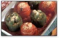 Gemista Me Kima Stuffed Vegetables With Meat Recipes Greek Recipes Food