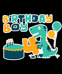 A wish for their special day | happy birthday images. 4th Birthday Boy Dinosaur Party Dinosaur Birthday Digital Art By Orange Pieces