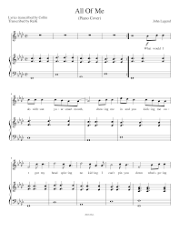 Maybe you would like to learn more about one of these? All Of Me With Lyrics Sheet Music For Piano Piano Piano Duo Download And Print In Pdf Or Midi Free Sheet Music Musescore Com