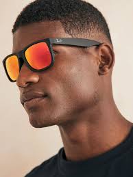 Mirror Ray Ban Rb4165 Justin Ray-Ban Justin Color Mix Grey Mirror Square  Men's Sunglasses