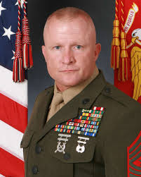 Sgt. Maj. Larry J. Harrington took his post as sergeant