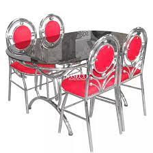 Our 4 seater wooden dining table sets are just the thing you need. Resine Stainless Steel 4 Seater Table And Chairs Set With Top Oval Glass Dining Sets Best Furniture Store In South India Buy Furniture Online
