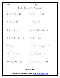 Print our sixth grade (grade 6) worksheets and activities, or administer them as online tests. Solving Inequalities Worksheet Math Worksheets Seventh Grade Math Algebra Worksheets